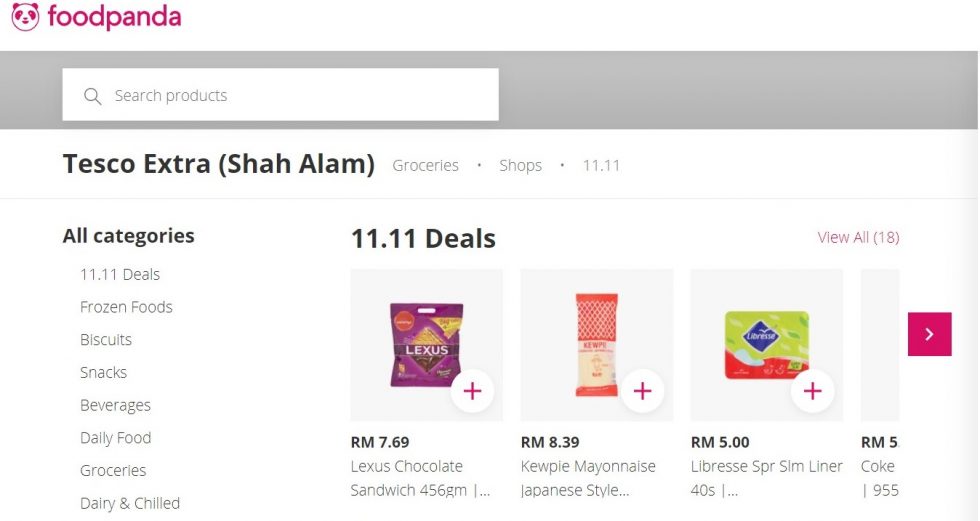 Stop venturing out for groceries! Foodpanda teamed up with Tescothe