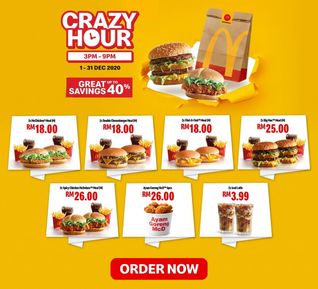 McDonald’s Malaysia launches “McDelivery Crazy Hour” big sale in