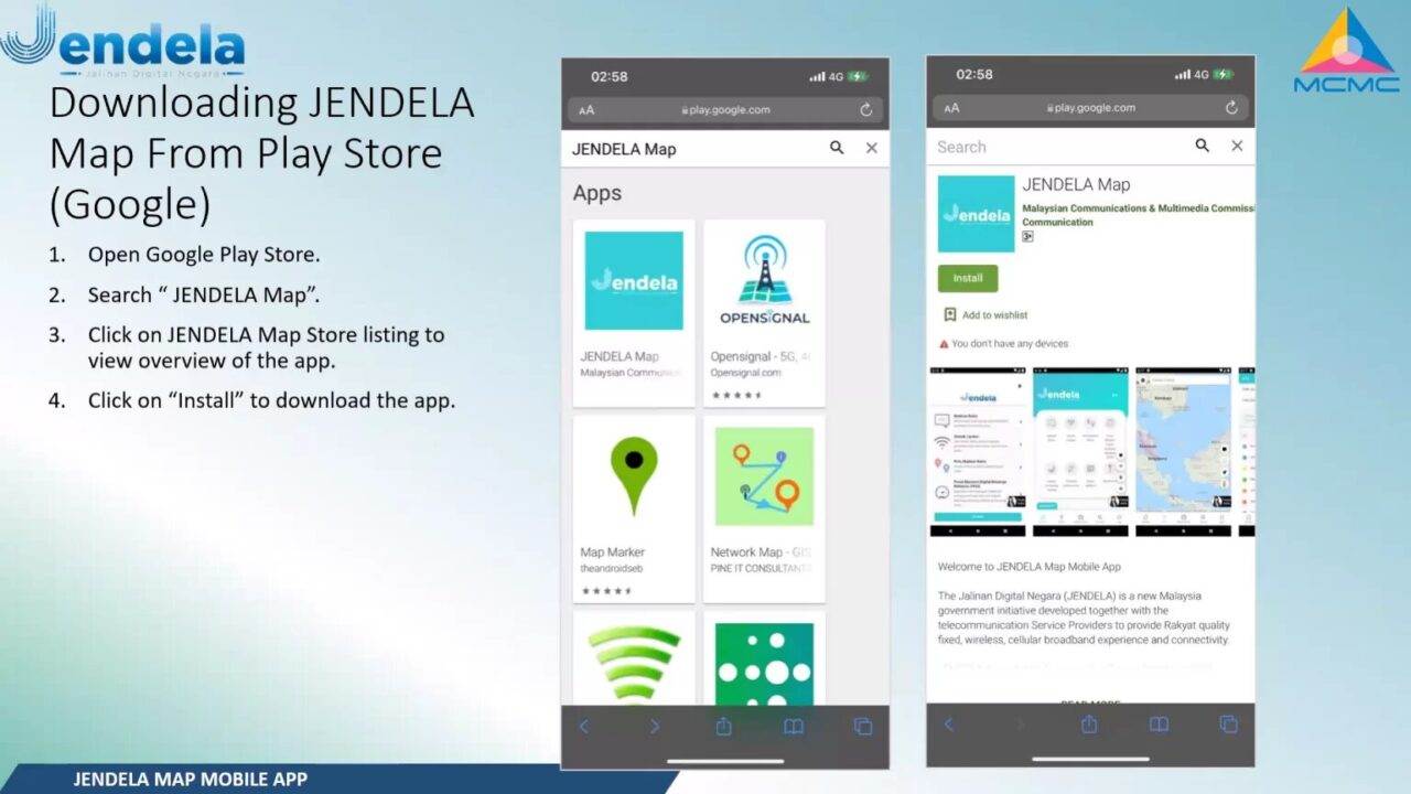 MCMC Has Released The Jendela Map App!User Can Check The Network ...