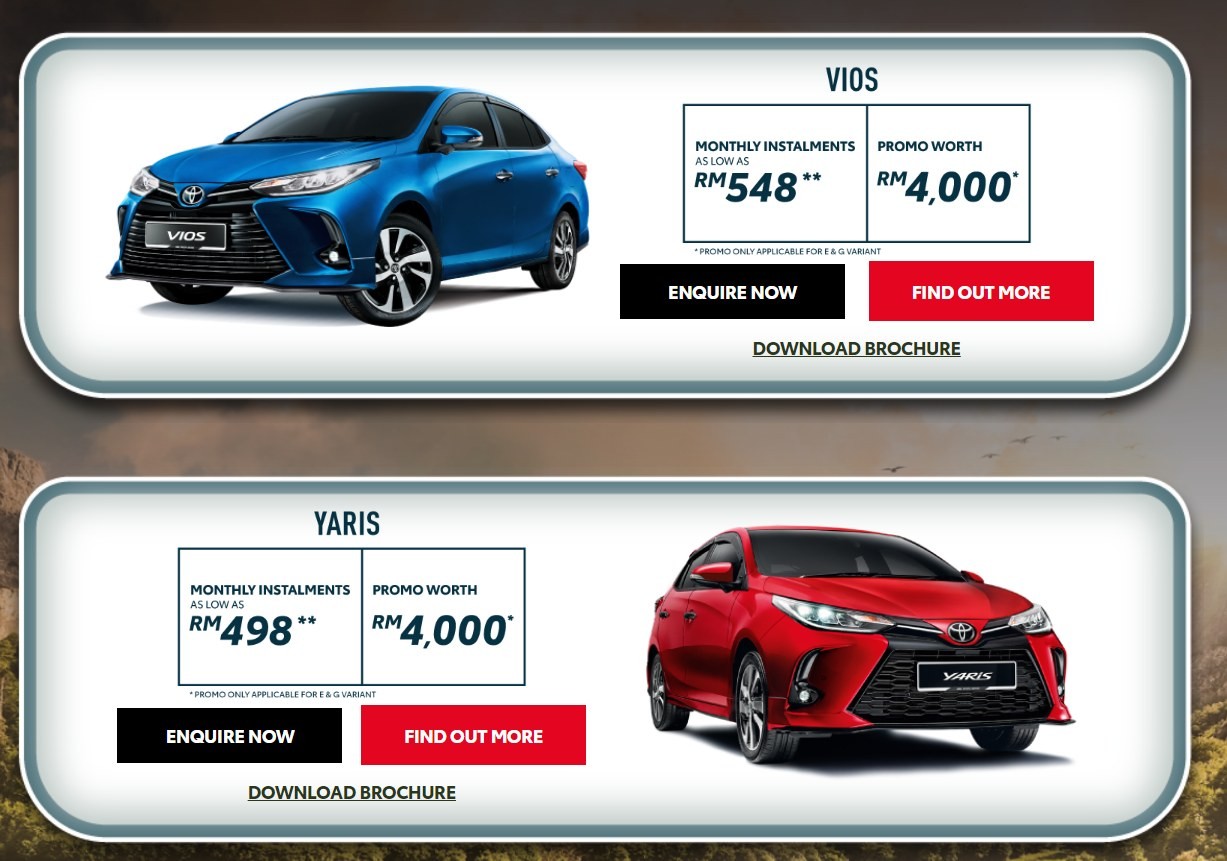 Toyota car offers
