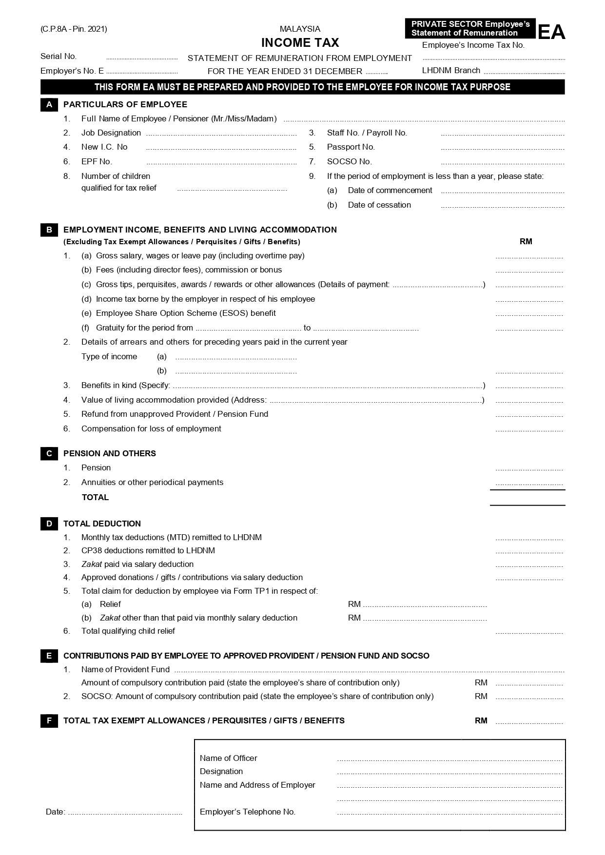 You must know how to read EA Form before filing your tax return! - Leh ...