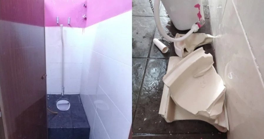 Bathroom Mishap at Perak School: Ceramic Toilet Tank Detaches and ...