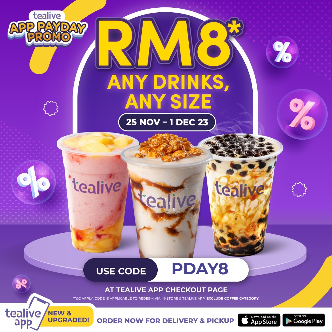 Tealive Launches RM8 Drinks Promo, Offer Only 7 Days! - Leh Leo Radio News